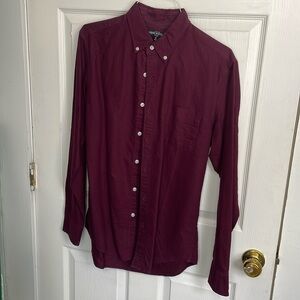 J Crew Maroon Soft Button Down